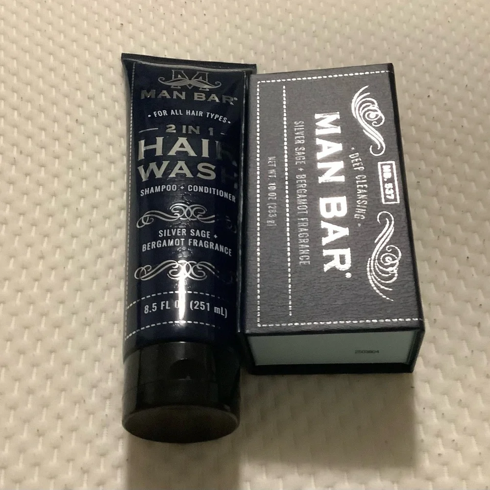 SAN FRANCISCO SOAP COMPANY Silver sage+Bergamot Man Shampoo +Conditional + Soap